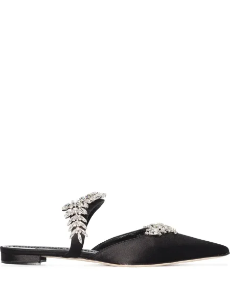 Papuci tip mules Manolo Blahnik negru