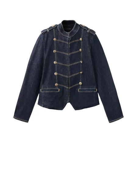 MANGO Geacă de primăvară-toamnă CANDELA denim albastru