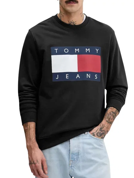 Geacă de blugi Tommy Hilfiger Jeans negru
