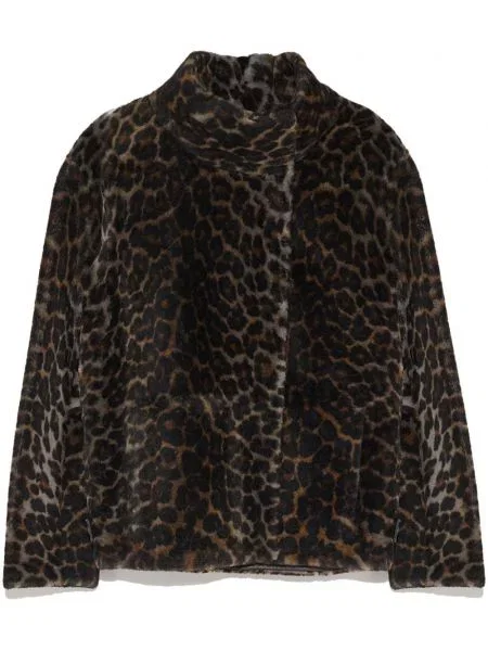 Kurtka Yves Salomon dwurzędowa brązowa