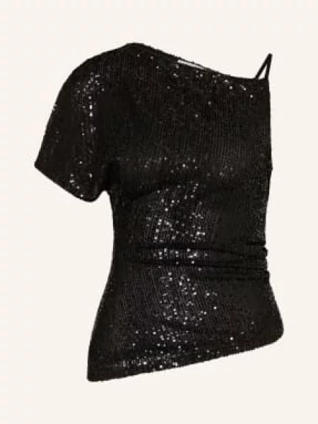 Top Esthé z cekinami czarny