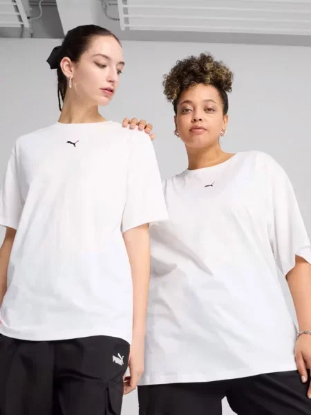 Футболка PUMA ESS RELAXED бавовна/перероблена білий