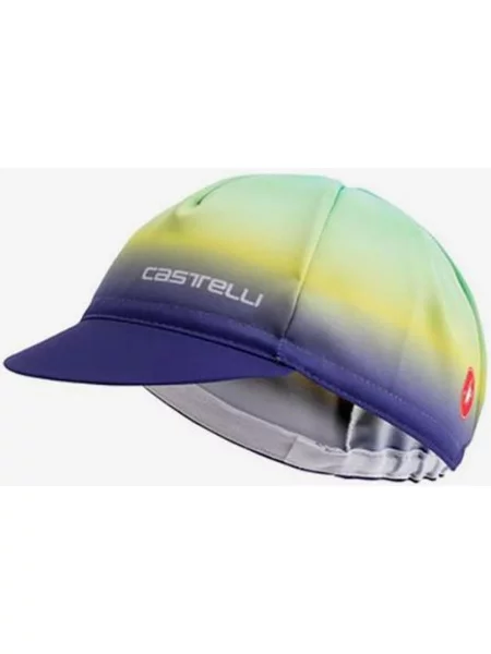 Czapka Castelli Gradient zielono-żółto-niebieska niebieska