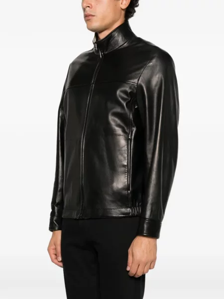 Geanta de piele Canali negru
