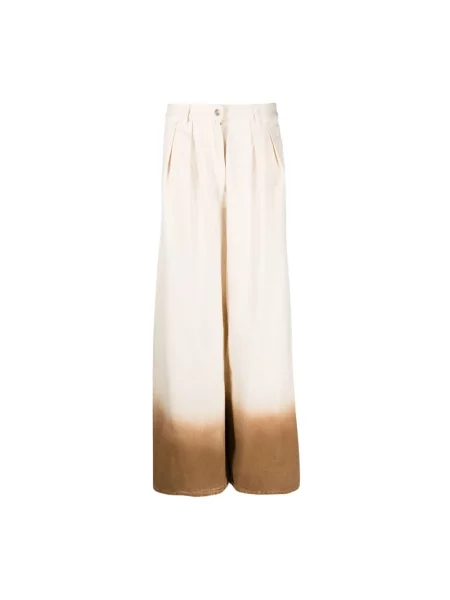 Jeansy Alanui z wysoką talią białe