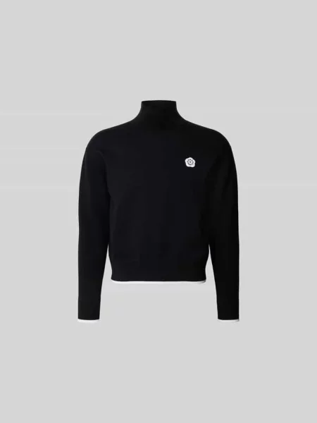 Sweter z wyhaftowanym logo Kenzo czarny