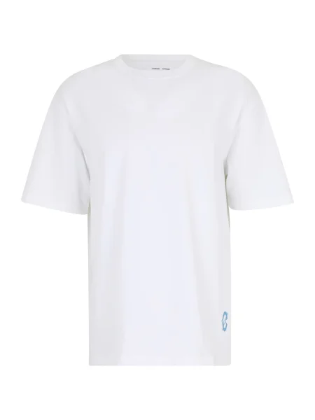 Samsøe Samsøe Tričko Saswirl azúrová biela