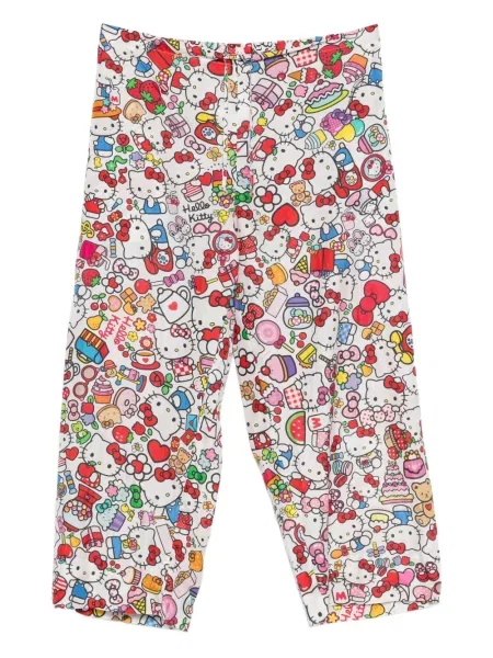 Spodnie Pero z nadrukiem białe