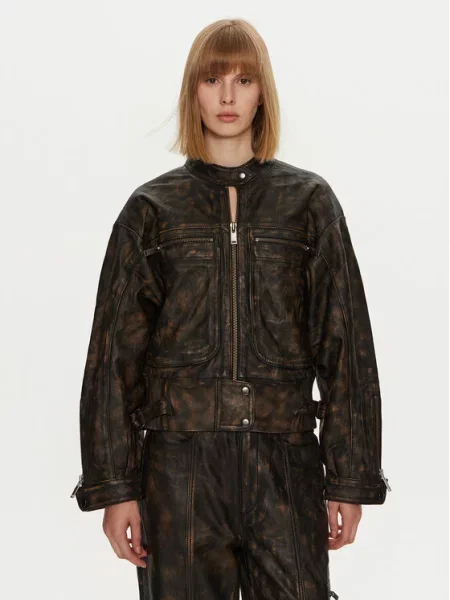 Gestuz Шкіряна куртка Linera коричневий