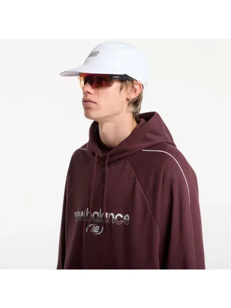 Φούτερ New Balance Trackside French Terry Hoodie Cherry Leather L