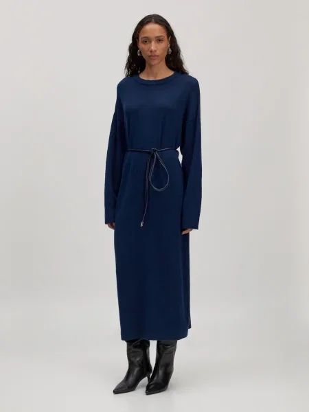 EDITED Rochie tricotat Jaden bleumarin