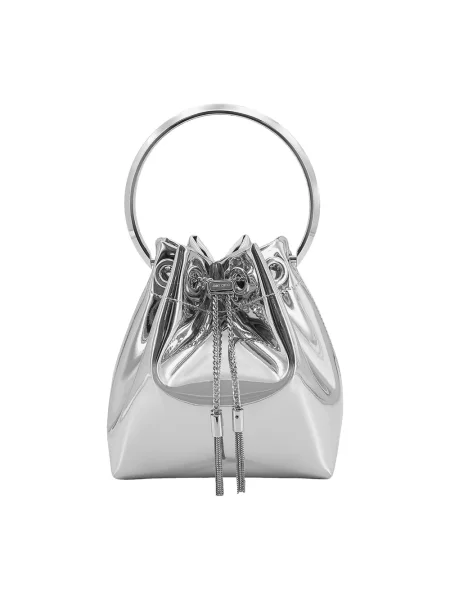 Kapelusz Jimmy Choo skórzany szary