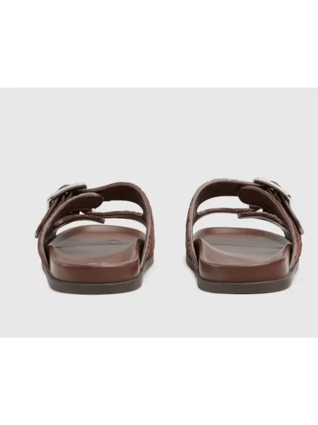 Klapki Gucci zamszowe brązowe