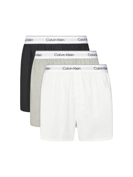 Calvin Klein Underwear Bokserice siva / crna bijela