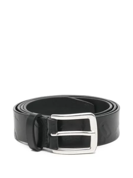 Pasek Dsquared2 skórzany z logo czarny
