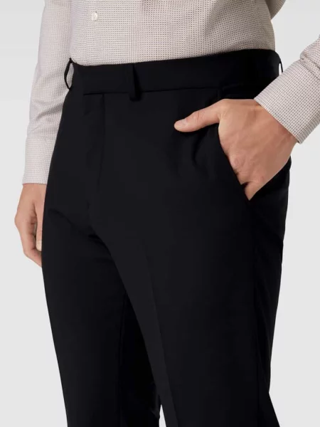 Spodnie do garnituru o kroju slim fit w kant model ‘OULTIMATE’ S.oliver Black Label czarne
