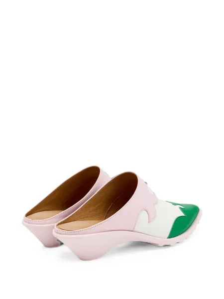 Papuci tip mules Camper din piele roz