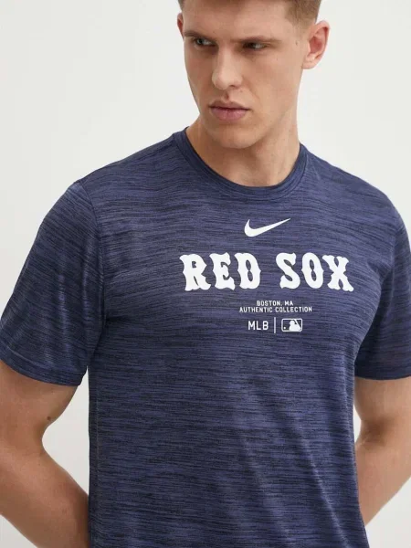 Тениска Nike Boston Red Sox тъмносиньо с принт червено