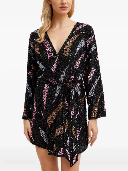 Rochie One Teaspoon cu paiete de costum negru