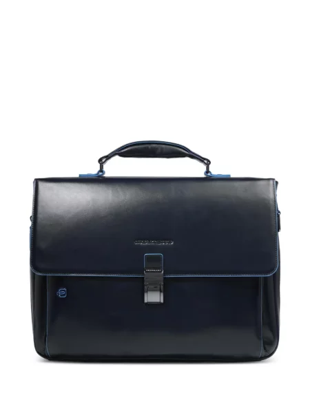 Кожена чанта Piquadro синьо