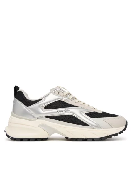 Sneakersy Calvin Klein Hike Run Ckstripe Mesh Met čierna