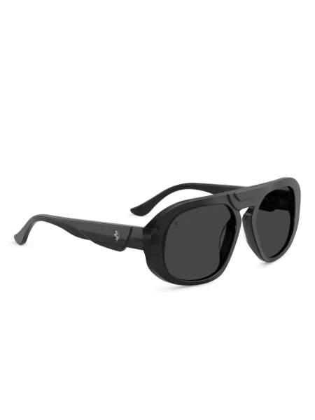 Ochelari de soare Ferrari cu imprimeu geometric negru