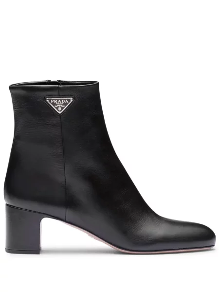 Cizme scurte Prada din piele negru