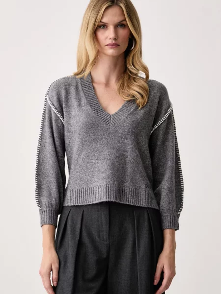Guess pulover pentru femei cu amestec de lână AMELIE gri