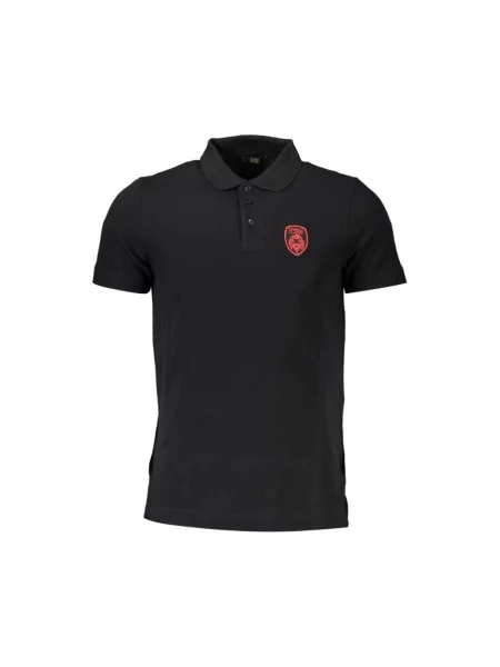 Koszulka polo Cavalli Class z krótkim rękawem czarna