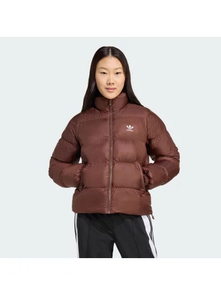 Adidas Originals kurtka Short Puffer zimowa brązowy