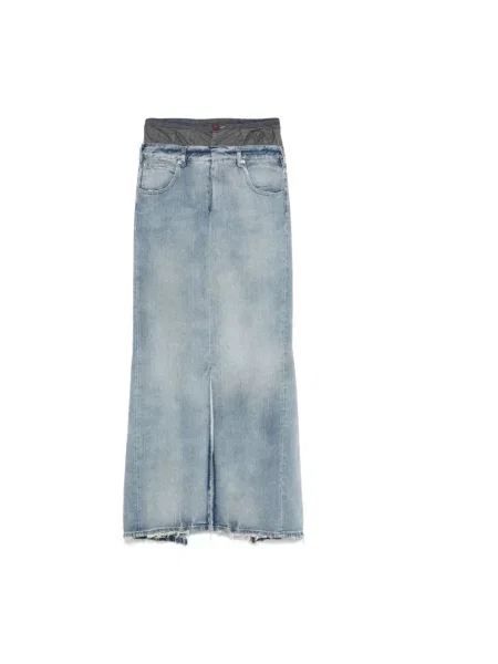 Maksi spódnica jeansowa Maison Margiela elegancka niebieska