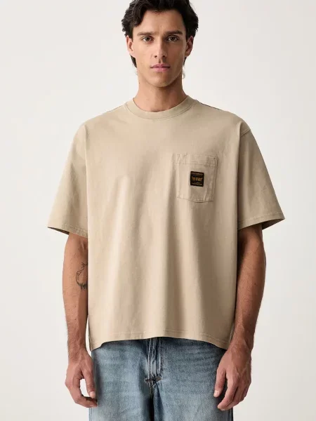 Levi's majica za muškarce od pamuka SS WORKWEAR PKT bež