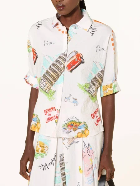 Sem Per Lei Bluzka Z Rękawem weiss biała