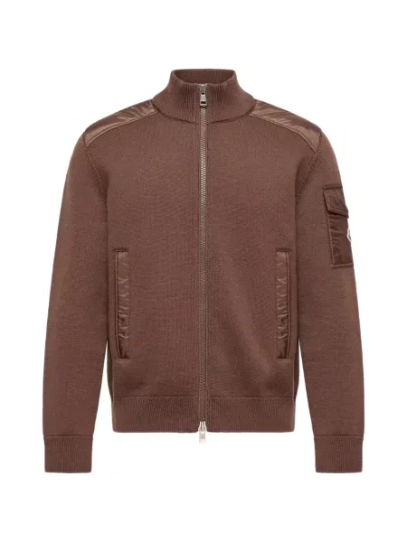 Cardigan Moncler cu autograf maro