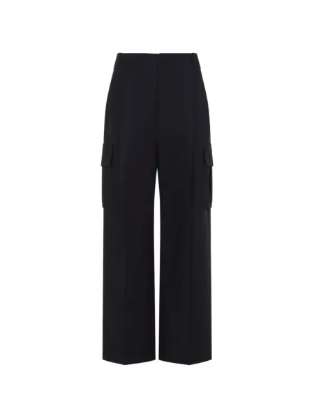 Pantaloni cargo Carven de lână negru