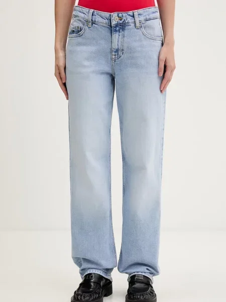 Tommy Jeans straight traperice ženske plava