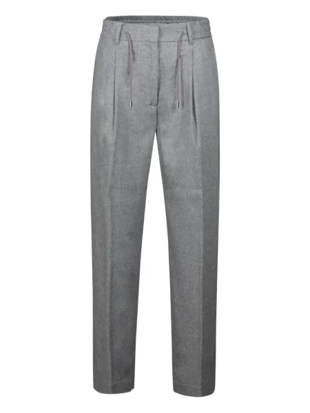 Pantaloni Moorer plisate gri