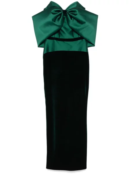 Rochie maxi Cristallini de costum verde