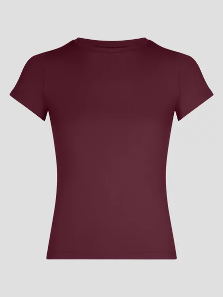 YO-GAYA Športový top Short Sleeve Top burgundská