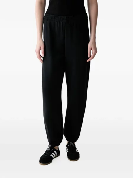 Pantaloni Adidas alergare cu model floral cu bretele negru