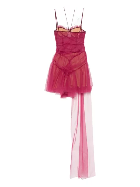 Rochie mini Nensi Dojaka drapată de costum roșu