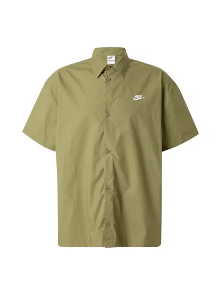 Nike Sportswear Cămașă CLUB oliv alb
