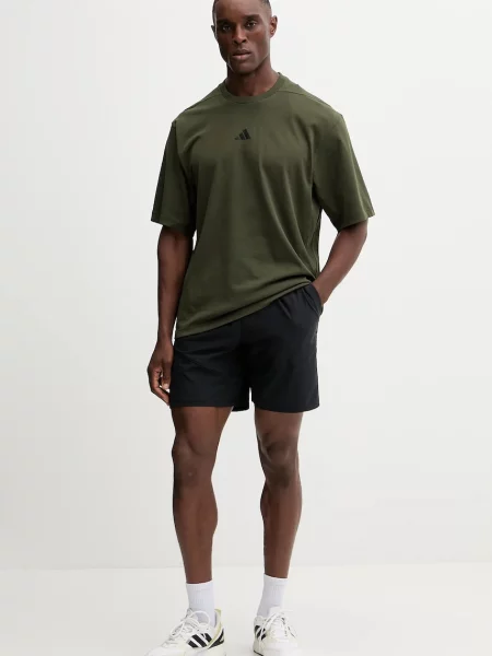 Футболка Adidas Performance с принтом зеленая