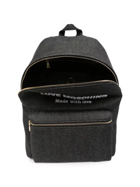 Rucsac Love Moschino cu autograf negru