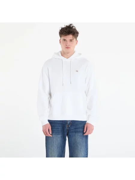 Sweatshirt Calvin Klein Jeans Ls Eu Badge Hoodie Bright White M alb