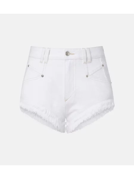 Pantaloni scurți din denim Isabel Marant alb