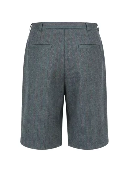 Pantaloni scurți Jil Sander cu model herringbone gri