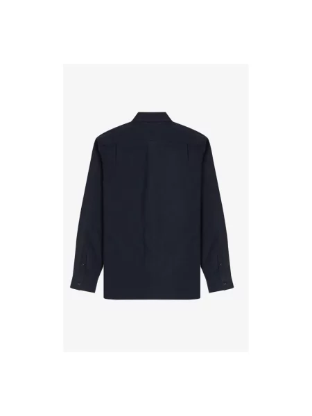 Koszula Fred Perry klasyczna z twillu z kołnierzem niebieska