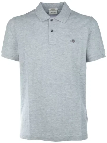 Polo Gant cu broderie gri