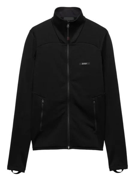 Pulover Prada cu guler de stand-up negru